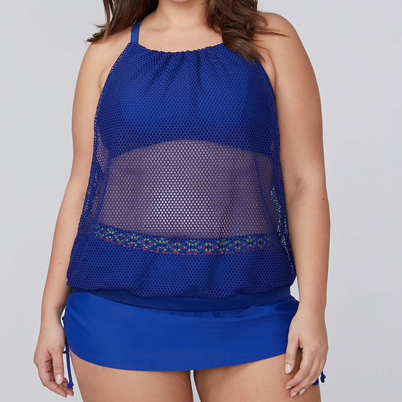 Lane Bryant Swim Lane Bryant 2 Pc Swimsuit Plus Size Blue 4x Poshmark